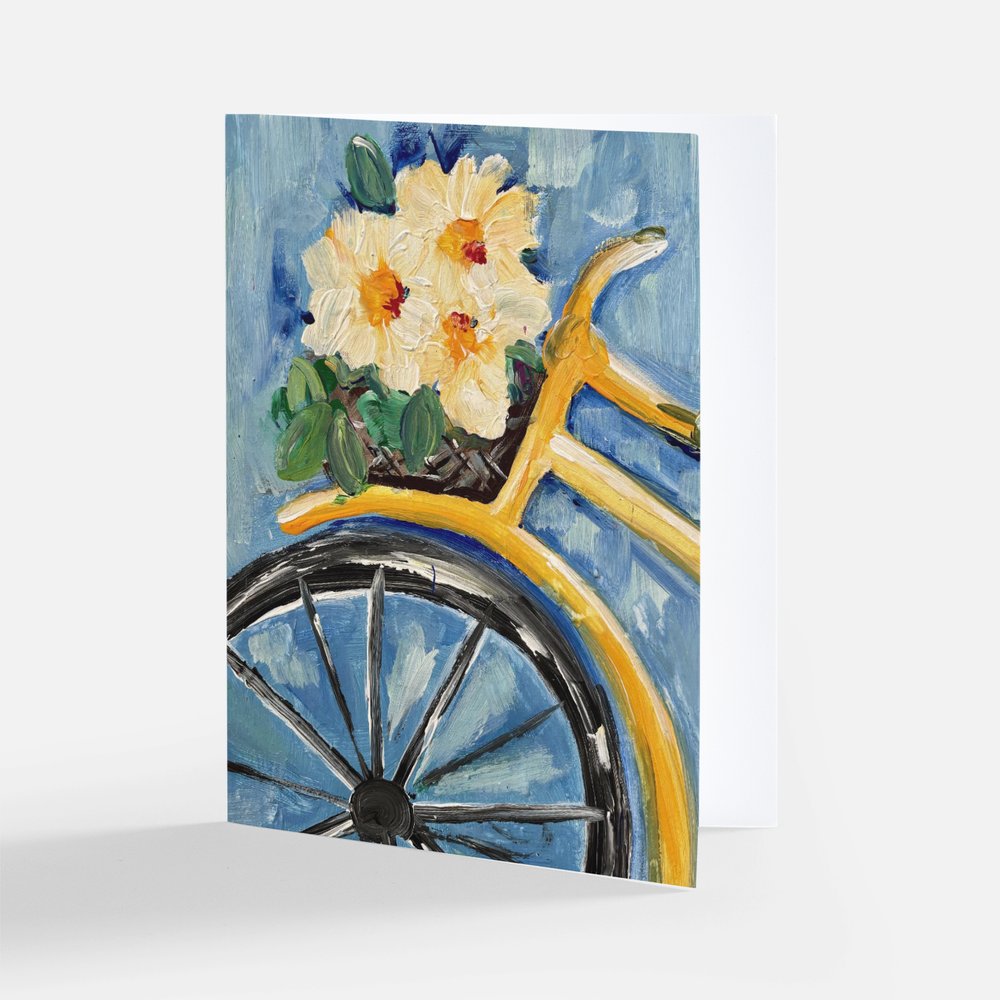 Card - Flower Beach Cruiser Bike