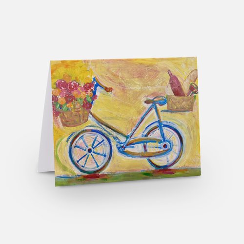 Greeting Card - Bike and a Baguette